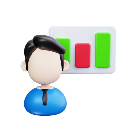 棒グラフ  3D Icon