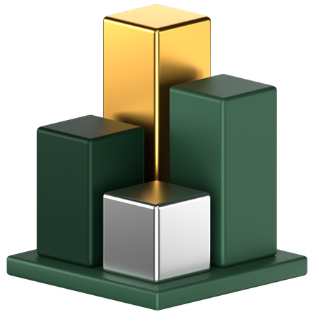 Bar Chart  3D Icon