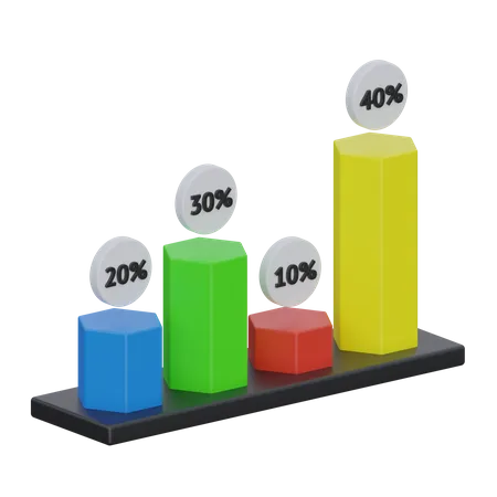 Bar Chart  3D Icon