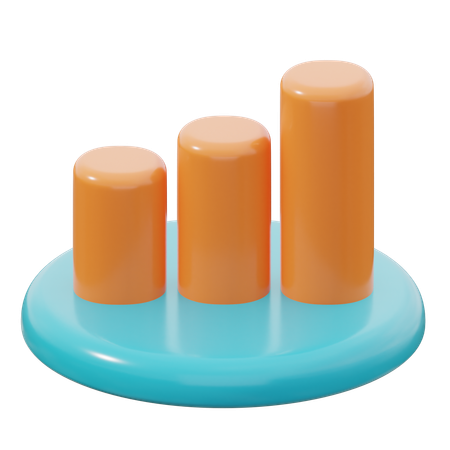 Bar Graph  3D Icon