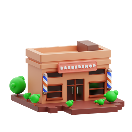 Barbearia  3D Illustration