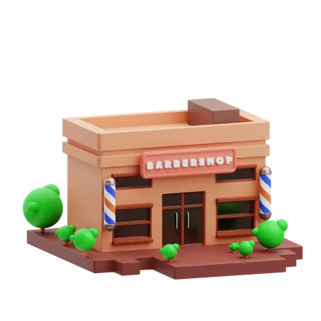 Barbearia  3D Illustration