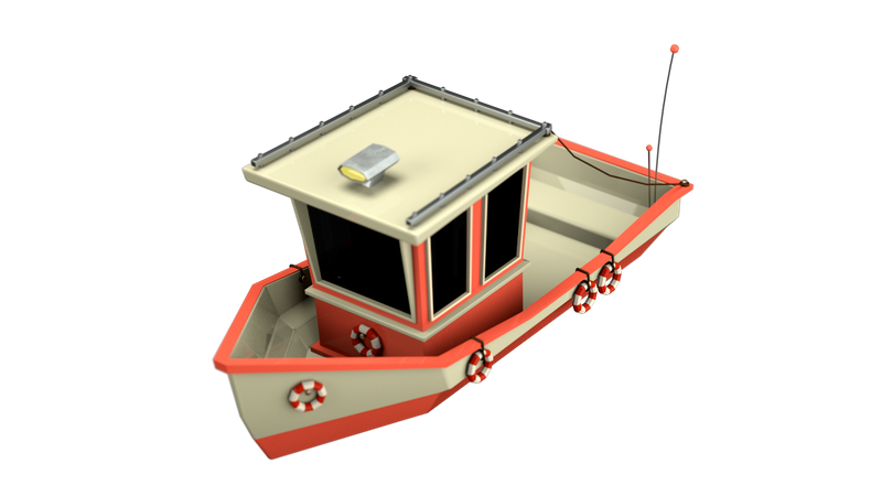 Barco  3D Illustration