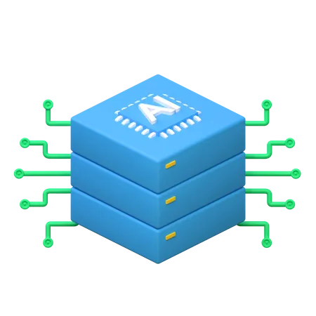 Base de datos ai  3D Icon