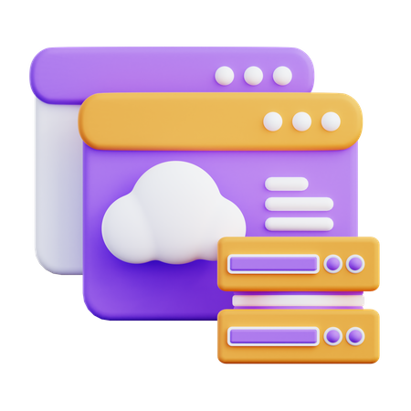 Base de datos en la nube  3D Icon