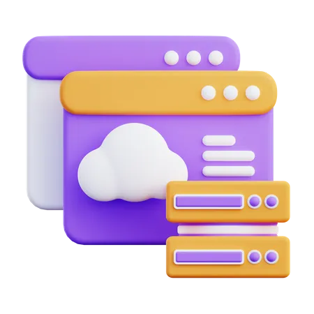 Base de datos en la nube  3D Icon