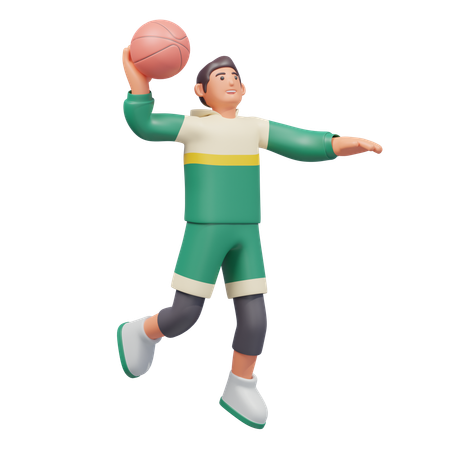 Slam dunk de basket-ball  3D Illustration