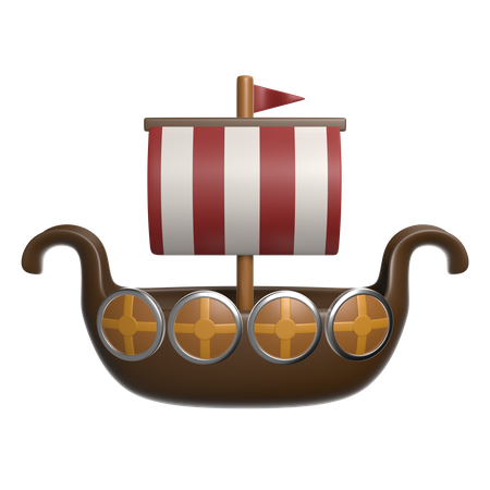 Bateau viking  3D Icon