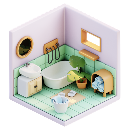 Bathroom  3D Illustration