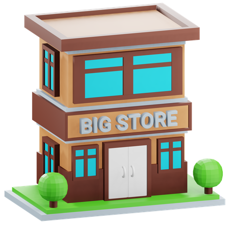 Grand bâtiment de magasin  3D Icon