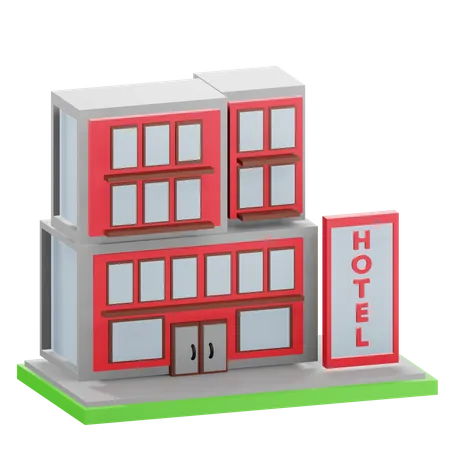 Bâtiment de l'hôtel  3D Icon