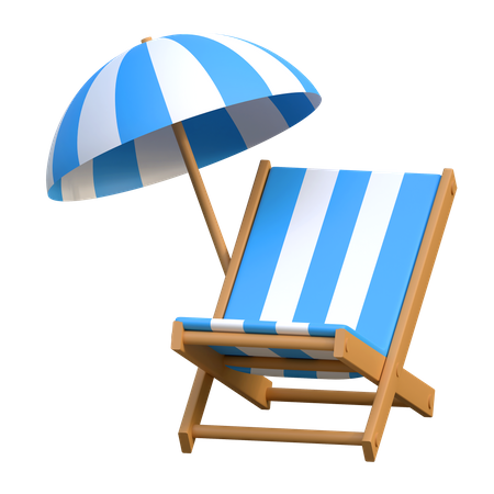 Beach Chair  3D Icon