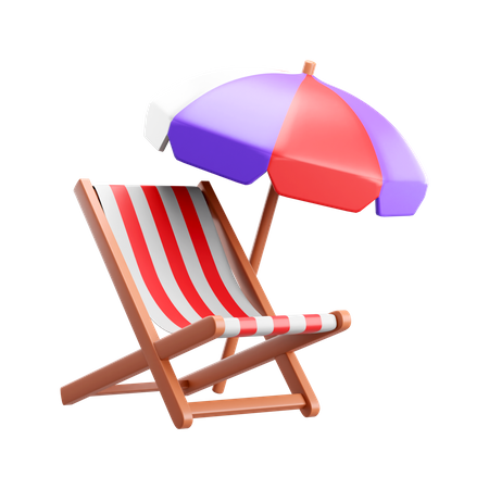 Beach Chair  3D Icon