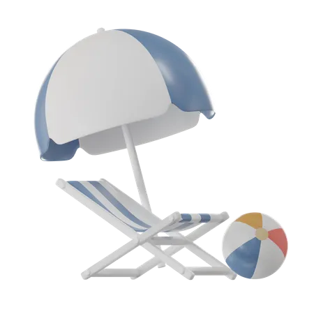 Beach Deck  3D Icon