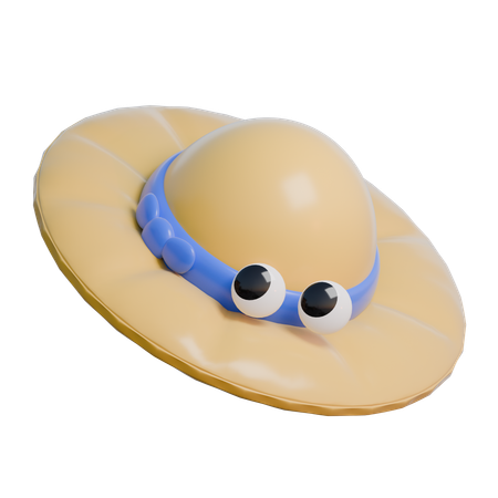 Beach Hat  3D Icon