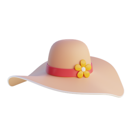 Beach Hat  3D Icon