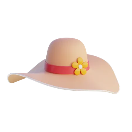 Beach Hat  3D Icon