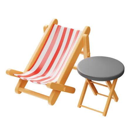 Beach Lounger  3D Icon