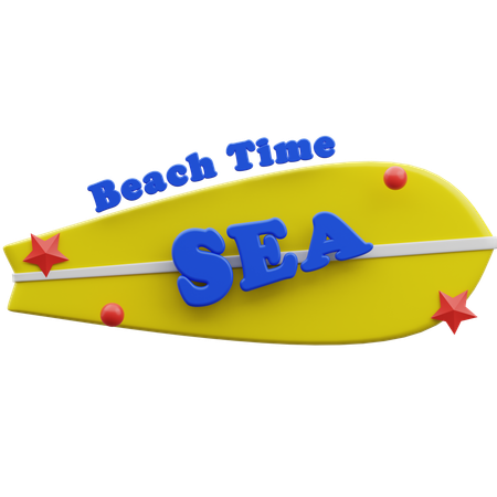 Beach Time  3D Sticker