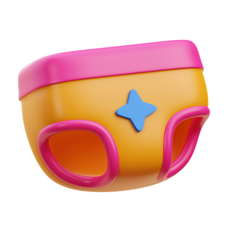 Pañal de bebe  3D Icon