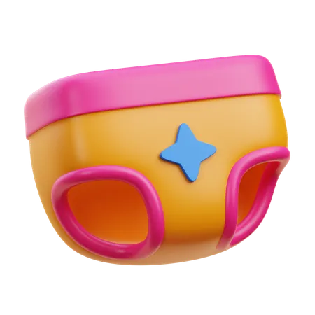 Pañal de bebe  3D Icon