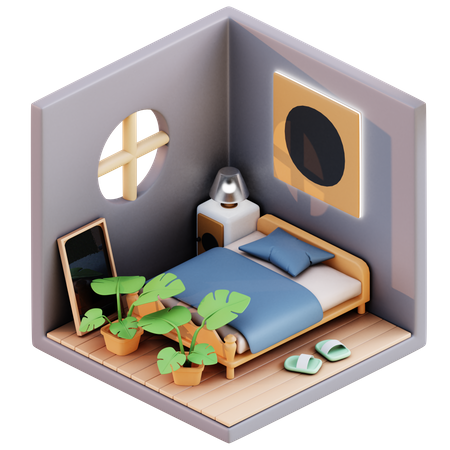 Bedroom  3D Illustration