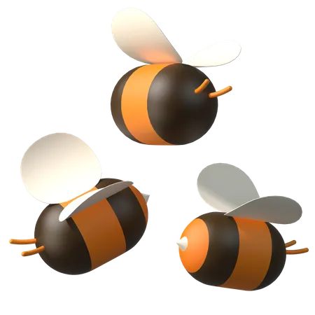 Bee  3D Illustration