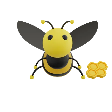 Bee  3D Illustration