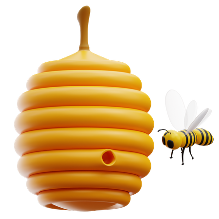 Bee Hive  3D Illustration