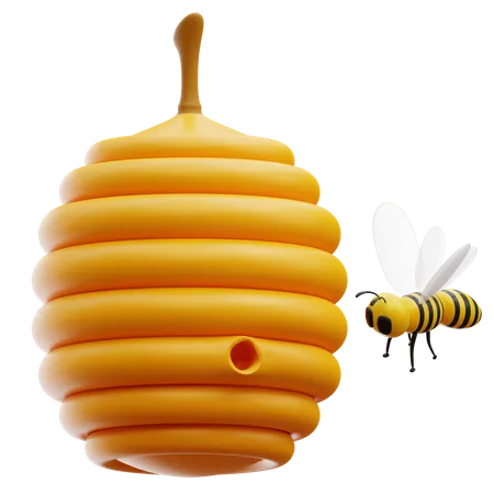 Bee Hive  3D Illustration