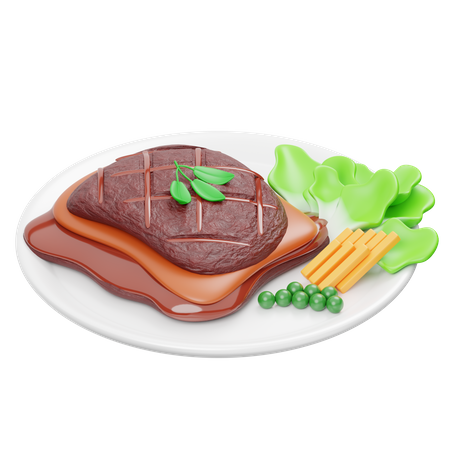 Beef Steak  3D Icon