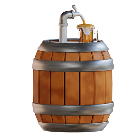 Beer Barrel  3D Icon