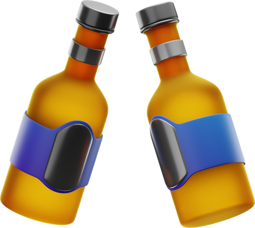 Beer Bottles  3D Icon