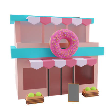 Magasin de Donut  3D Icon