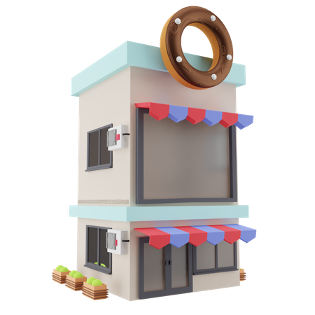 Magasin de Donut  3D Icon