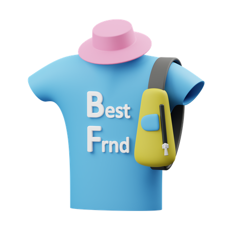 Best Friend Tshirt  3D Illustration