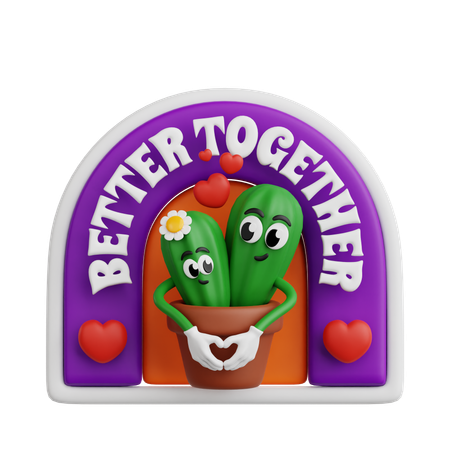 Better Together  3D Sticker