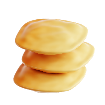 Bhatura  3D Icon