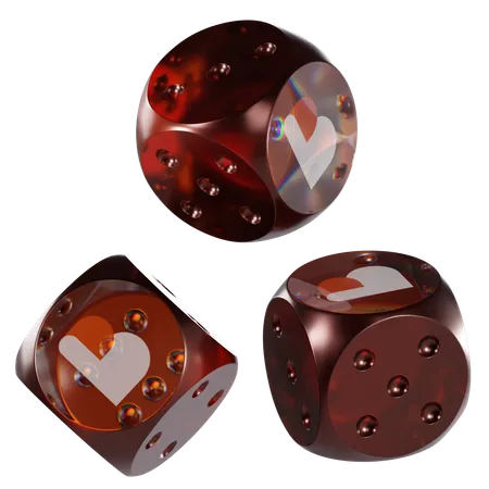 Bico Glass Dice Crypto  3D Icon