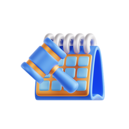 Bidding date  3D Icon