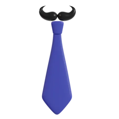 Bigote y corbata  3D Icon