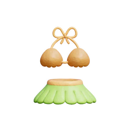 Bikini hawaii  3D Icon