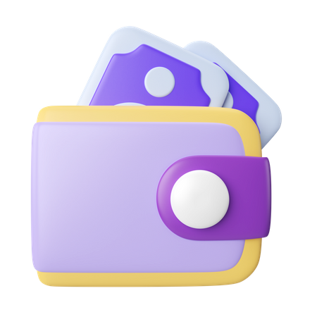 Billetera  3D Icon