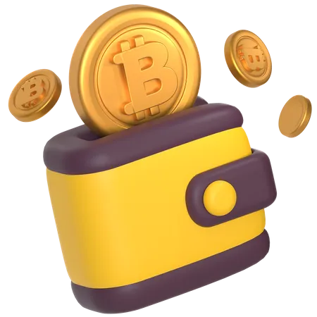 Billetera Bitcoin  3D Icon