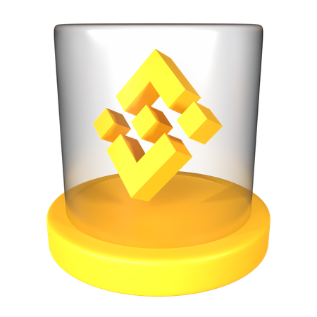 Binance BNB Crypto Coin  3D Illustration