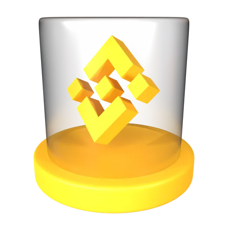 Binance BNB Crypto Coin  3D Illustration