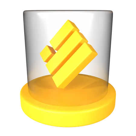 Binance BUSD Crypto Coin  3D Illustration