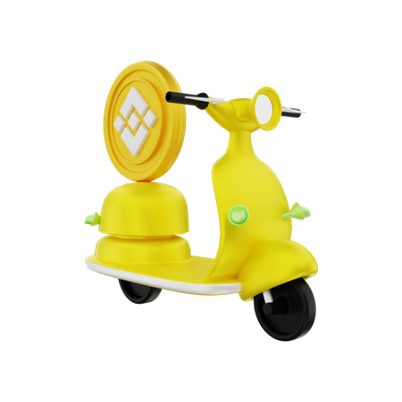 Binance Coin Delivery  3D Illustration