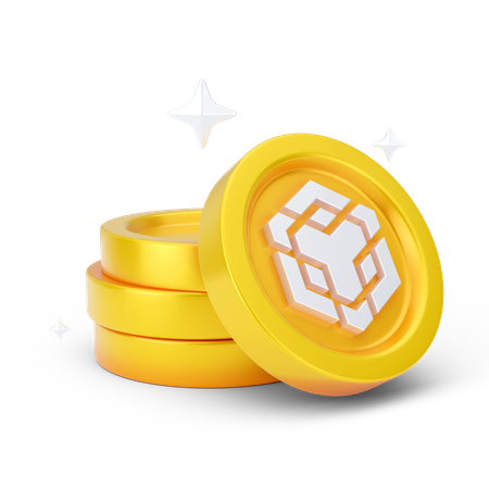 Binance Coins  3D Icon