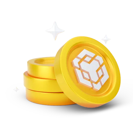 Binance Coins  3D Icon